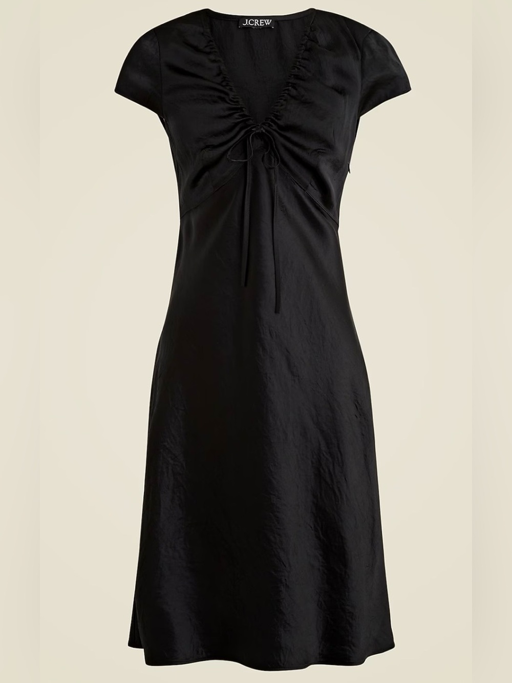 J. Crew Short Sleeve Slip Dress in Textured Satin Size 4
